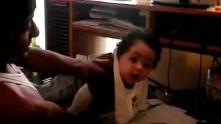 Baby Working out with Daddy