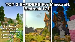 TOP 3 BEST LIGHTWEIGHT SHADERS for Minecraft Bedrock 1.21+ (NO LAG!)