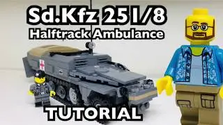 WW2 Lego BrickMania based Sd.Kfz 251/8 ambulance Tutorial/Instructions