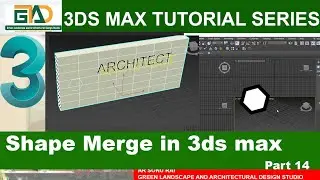 Shape merge(compound objects) in 3ds max Tutorial (Part 14)
