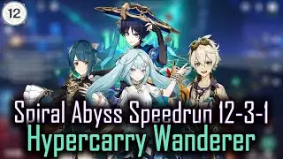 Genshin Impact 3.3 Spiral Abyss Floor 12-3-1 in 33 seconds with C1 Wanderer Hypercarry (Speedrun)