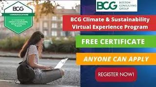 BCG Climate and Sustainability Internship | All Task Solution | Free Virtual Internship Certificate