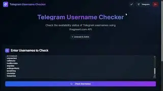Check Telegram Usernames Instantly - Web Based