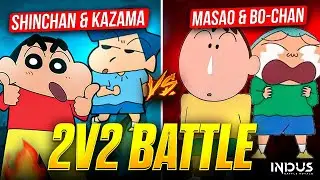 Shinchan And Kazama VS Masao And Bochan In Indus Mini TDM 😱 | Shinchan Playing Indus Battle Royale 😂