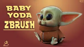 Sculpting Baby Yoda in Zbrush - Xploding Cube