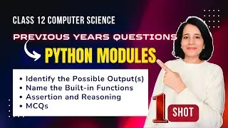 PYQs on Python MODULES | random Module | Class 12 Computer Science | ENGLISH