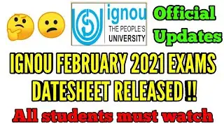 IGNOU FEBRUARY 2021 TEE TENTATIVE DATESHEET RELEASED 😲 : ALL STUDENTS MUST WATCH 🧐