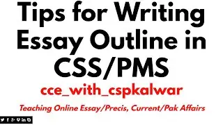 Tips for Writing Outline in CSS/PMS | Common Mistakes in Essay | For Evaluation, contact 0333-213278