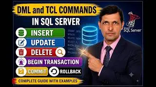 DML and TCL Commands in SQL Server | INSERT, UPDATE, DELETE, COMMIT, ROLLBACK & SAVEPOINT-Part-07