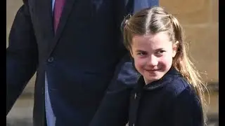 Princess Charlotte Celebrated Easter With Family in Floral Rachel Riley Dress (April 9th)
