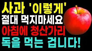 사과 이렇게 먹으면 독을 먹는 겁니다! 이런분들은 특히 조심하세요! 사과와 최악의 궁합 5가지, 사과와 최고의 궁합 5가지, 암/치매예방법