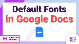 Default Fonts in Google Docs