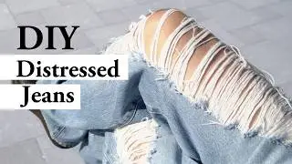 DIY Distressed Jeans: Stay Cool and Comfortable with the Horizontal Thread Technique!