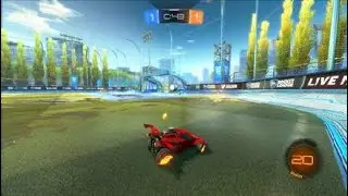 Rocket League 1st musty flick ceiling shot in game