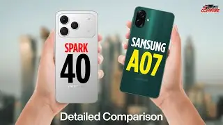 Samsung A07 vs Tecno Spark 40 | Cheapest Phone with HELIO G99 | Gaming in 30K?