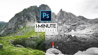 1-Minute Photoshop | Winter Color Grading Effect in Photoshop | Winter effect | Photoshop Tutorial