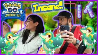 🤯 INSANE *SHINY* SNIVY COMMUNITY DAY!!! (POKEMON GO)
