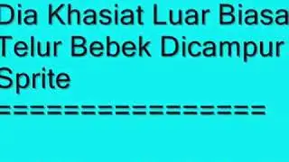 Khasiat luar biasa telur bebek di campur sprite