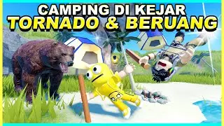ZEDDAX DAN ENCES CAMPING DIKEJAR TORNADO DAN BERUANG!! (Roblox Backpacking ⛺🐻)