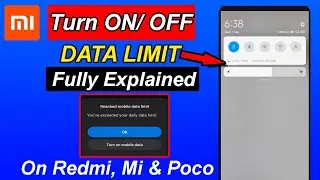 How to Set Data Usage Limit in Mi Phone | Turn ON / OFF Data Usage Limits Settings in Redmi MIUI 12