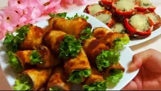 Карсилдок БАКЛАЖОНЛИ рулет ва баклажонли сате тайёрлаш! Баклажонни МАЗЗАЛИ пишириш!