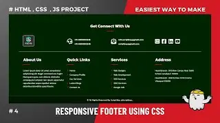 Responsive Footer For website | Footer Designs | Footer | HTML & CSS | #footer