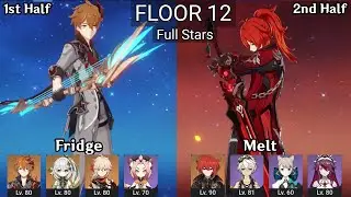 Childe Fridge + Diluc Melt | 3.8/4.0 Spiral Abyss Floor 12 9 Stars | Genshin Impact