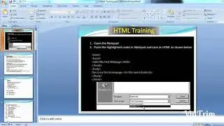 Create HTML webpage using Notepad. HTML in notepad
