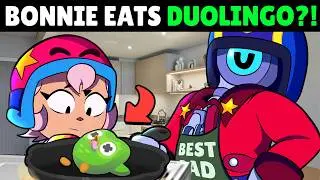 Bonnie eats DUOLINGO?! (Brawl Stars x Duolingo)