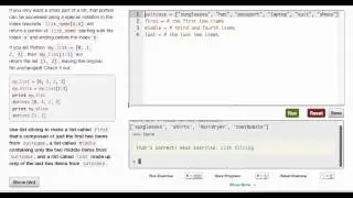 codecademy python walkthrough lists and functions sec 5 part 2