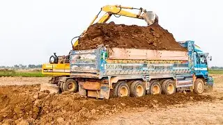 Loader driver fully overloaded truck damper.