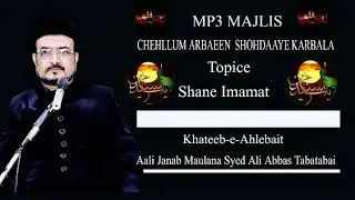 MP3 Majlis Shane Imamat Chehalum Arbaeen Shohdaaye Karbala
