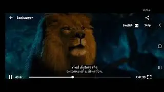 Zookeeper Griffin talks to Joe the lion