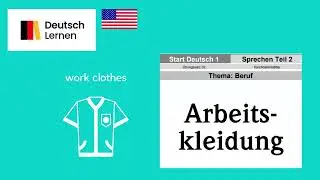 Goethe Zertifikat A1 Start Deutsch 1 Sprechen Teil 2 Thema Beruf & English