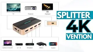 HDMI Splitter 4 Port (1 INPUT 4 OUTPUT) | VENTION SPLITER 4 PORT 4K