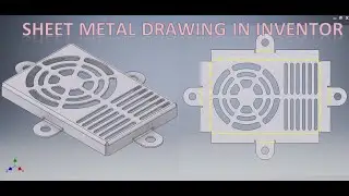 Sheet Metal Drawing tutorial in Autodesk Inventor || Inventor tutorials || Cad drawings 3d