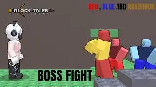 Red , Blue And Noobador Boss Fight-Block Tales(ROBLOX)
