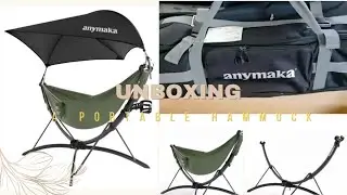 UNBOXING the anymaka Full Pack Enhanced: A portable hammock stand that sets up in 3 seconds.