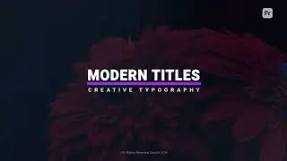 Free Adobe Premiere Pro Title Pack | Text Animation Template #adobepremierepro #textanimation #title