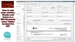 How to add page number,Header and Footer to a PDF Document using 