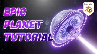 Learn to create this Epic Half Planet with a Beam going through the Core in Blender Cycles