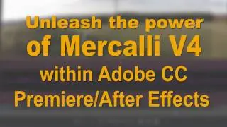 Mercalli V4 Adobe CC Plug-In for Premiere & After Effects 2017
