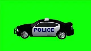 Police car green screen video HD footage for free download 