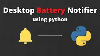 Desktop Battery Percentage Notifier using python || only 5 lines of code ||