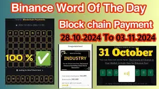 Binance Word of The Day Answer Today 31 October 2024 | 31 Letter Word of the Day Answer