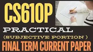 CS610P Final term current paper || 100% correct  solution || spring 2023