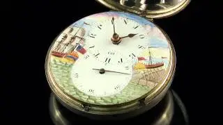 A Georgian key wind pair case pocket watch by Blanchard