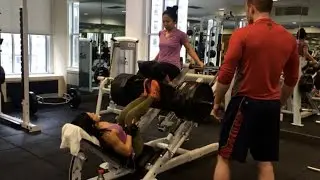 Strong Woman Leg Presses HUMAN (EAT Not Diet - Mimi Bonny)