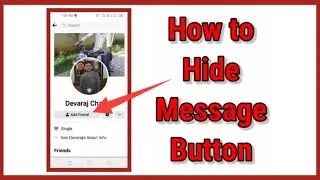 How to Hide Message Button on Facebook