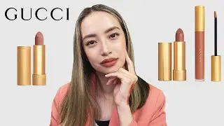 GUCCI LIPSTICKS Brown Neutral Tones | Satin | Matte | Liquid Matte